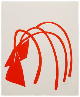 Alexander Calder, (1898-1976), "Four Arches," 1974, Lithograph in color on wove, watermark Arches, Image/Sheet: 28" H x 22.625" W