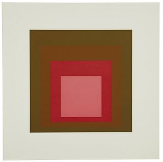 Josef Albers, (1888-1976), "I-S, LXXI b," 1971, Screenprint in colors on wove paper, Image: 15" H x 15" W; Sheet: 23" H x 23" W