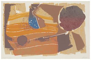 Max Hayslette, (b. 1930), "Night Meadow," 1978, Serigraph on paper, Image: 23" H x 35" W; Border: 30.375" H x 42.5" W; Sight: 31" H x 43" W