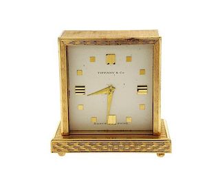 Tiffany &amp; Co. Concord 8 Day 14K Gold Desk Clock