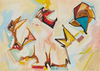 Arnold Chanin, (b. 1934), Untitled abstract, 1971, Oil on canvas, 36" H x 50" W