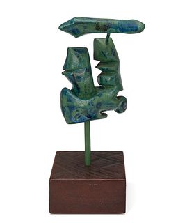 Ynez Johnson, (1920-2019), Untitled, 1969, Painted wood sculpture, 15.5" H x 6" W x 6" D