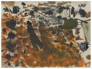Roy De Forest, (1930-2007), "Untitled," 1958, Mixed media on paper, Sheet: 22" H x 29" W
