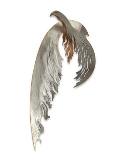 John Richen, (b. 20th century), Night Wings, 1988, Stainless steel and bronze, 50.25" H x 21" W x 13" D