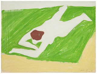 Stephen Pace, (1918-2010), "White Nude," 1962, Oil on canvas, 24" H x 32" W