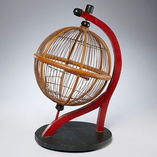 Vintage globe form birdcage