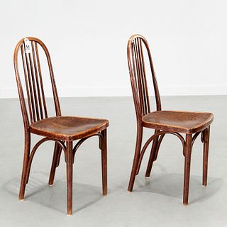 Josef Hoffmann / Thonet, pair bentwood chairs