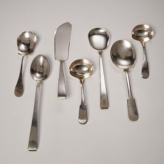 Group English & Continental silver flatware
