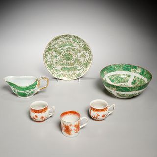 (6) Chinese Export Fitzhugh style porcelains