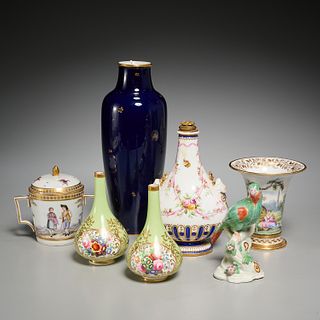 Antique English & Continental porcelains group