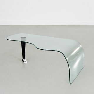 Post-Modern bent glass coffee table