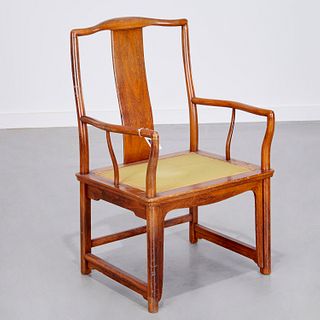 Chinese yoke back low arm chair