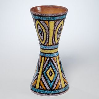 Guido Gambone style pottery vase