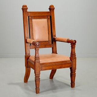 Alfred Waterhouse (manner), oak armchair