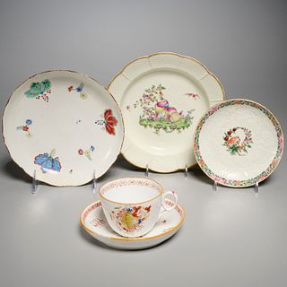 Group English porcelain dishes, 18th c.