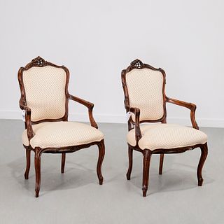 Pair Louis XV style fauteuils