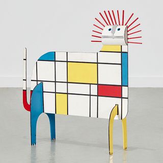 Anne Law, "Mondrian" lion sculpture