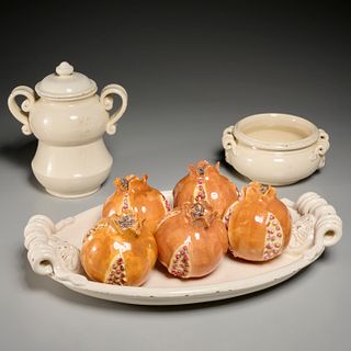 Group Italian glazed pottery tablewares