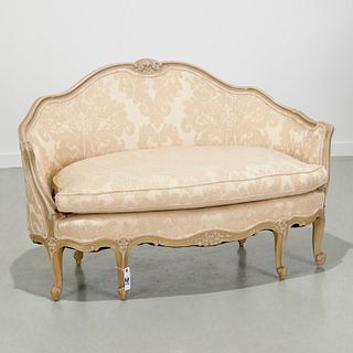 Small Louis XV style upholstered settee