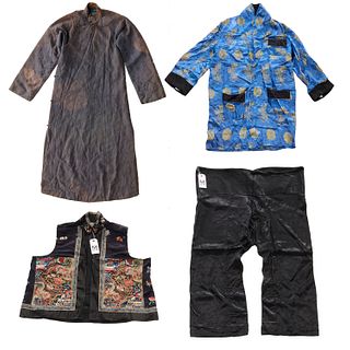 (4) Antique Chinese silk garments