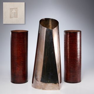 (3) Modernist Designer vases, signed