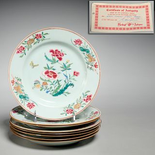 Set (8) Chinese Export plates, c. 1780