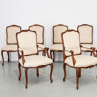 Set (6) Louis XV style dining chairs
