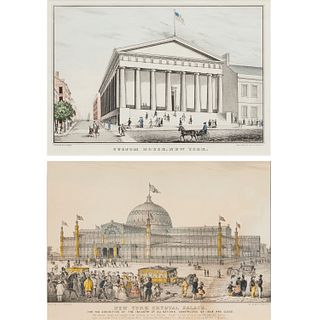 N. Currier, (2) hand-colored lithographs, c. 1850