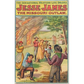 Jesse James, chromolithographic poster, c. 1920