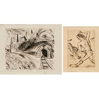 Paul Kleinschmidt, (2) etchings