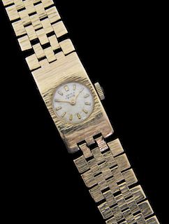 Lady's  Vertex yellow gold bracelet wrist watch, 9 ct