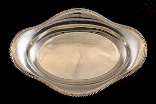 Edward VII silver dish, Sheffield 1907, makers mark  W W Harrison & Co Ltd  12ozs ,