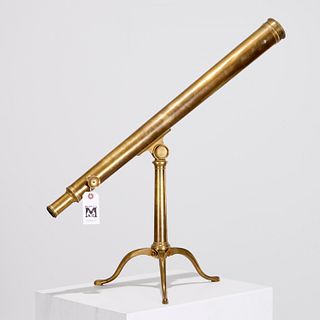 Antique brass tabletop telescope