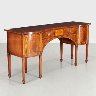 Antique George III style inlaid mahogany sideboard