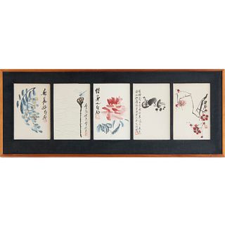 Qi Baishi (after), group framed prints