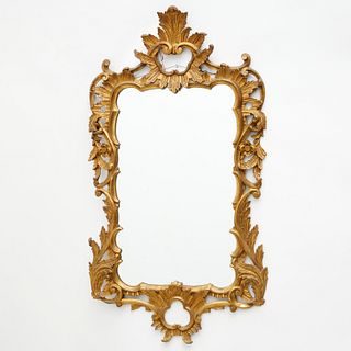 George III style carved giltwood wall mirror