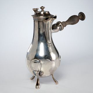 French 950 silver chocolate pot, 18th c.,