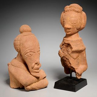 Nok Culture, (2) large terracotta busts