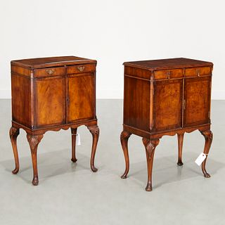 Harlequin pair George II style side cabinets