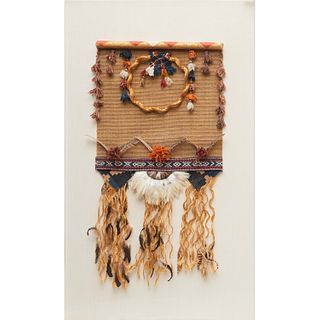 Large Tribal style wall hanging assemblage