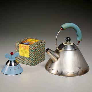 Michael Graves for Alessi, teapot and timer