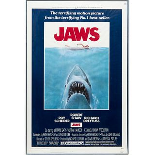 "Jaws" vintage one-sheet movie poster