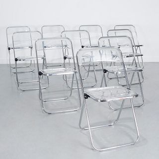 (10) Italian Castelli Plea style folding chairs