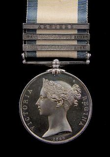 Naval General Service medal awarded to Commander George Eyre Powell RN with three clasps Algiers, 6 Jan Boat Service 1813, an