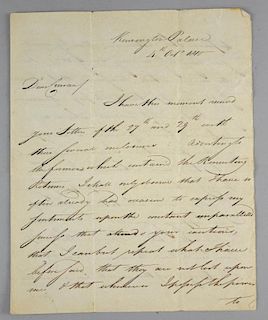 Royal correspondence. A collection 12 hand written letters from Prince Edward, Duke of Kent the fourth son of George III and 