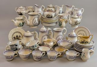19th century sundry tea china transfer printed with a matching pattern ladies all I pray make free and tell me how you like y