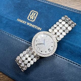 Harry Winston Platinum Automatic Diamond Pave Watch