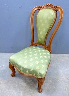 19th century mahogany framed nursing chair