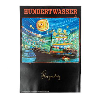 Friedensreich Hundertwasser Aus Dem Bildband Regentag Poster