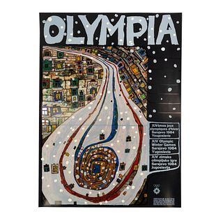 Friedensreich Hundertwasser 'Olympia The End of the Road' Poster
